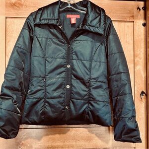 Anne Klein Black Quilted Puffer Jacket